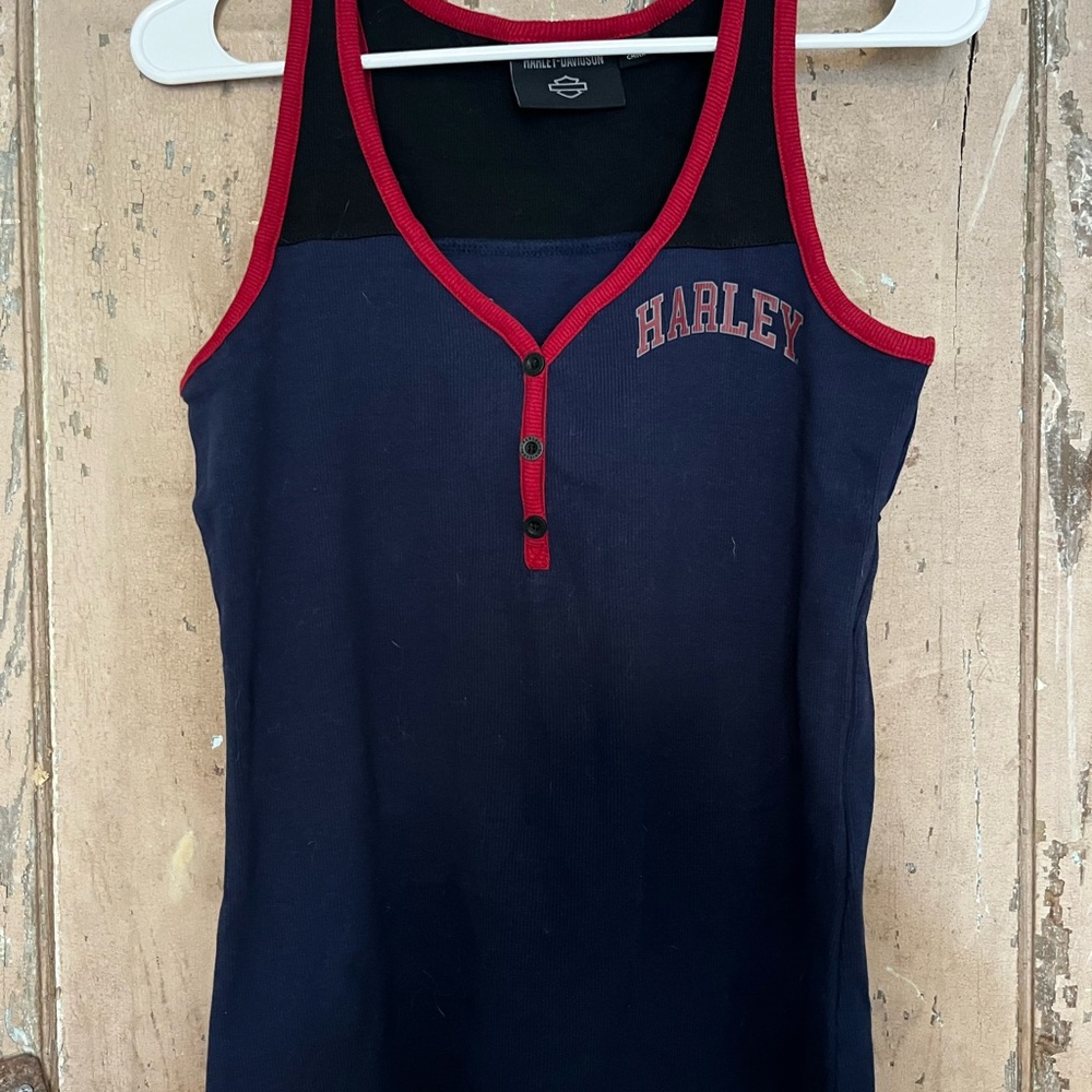 Harley-Davidson Black Tee with Red Trim